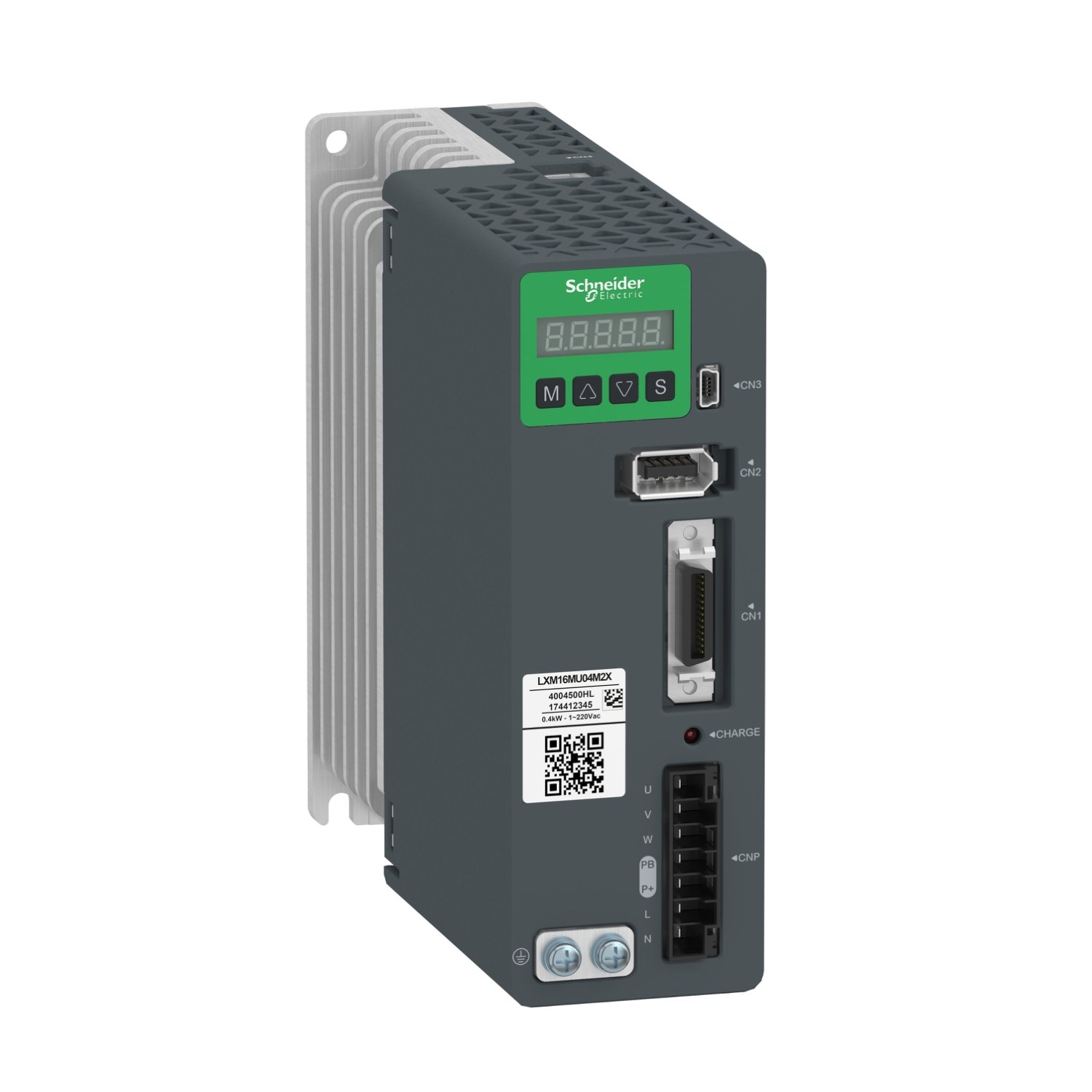 motion servo drive, Easy Lexium 16, single phase 200...240V 0.4kW, no EMC filter, Modbus