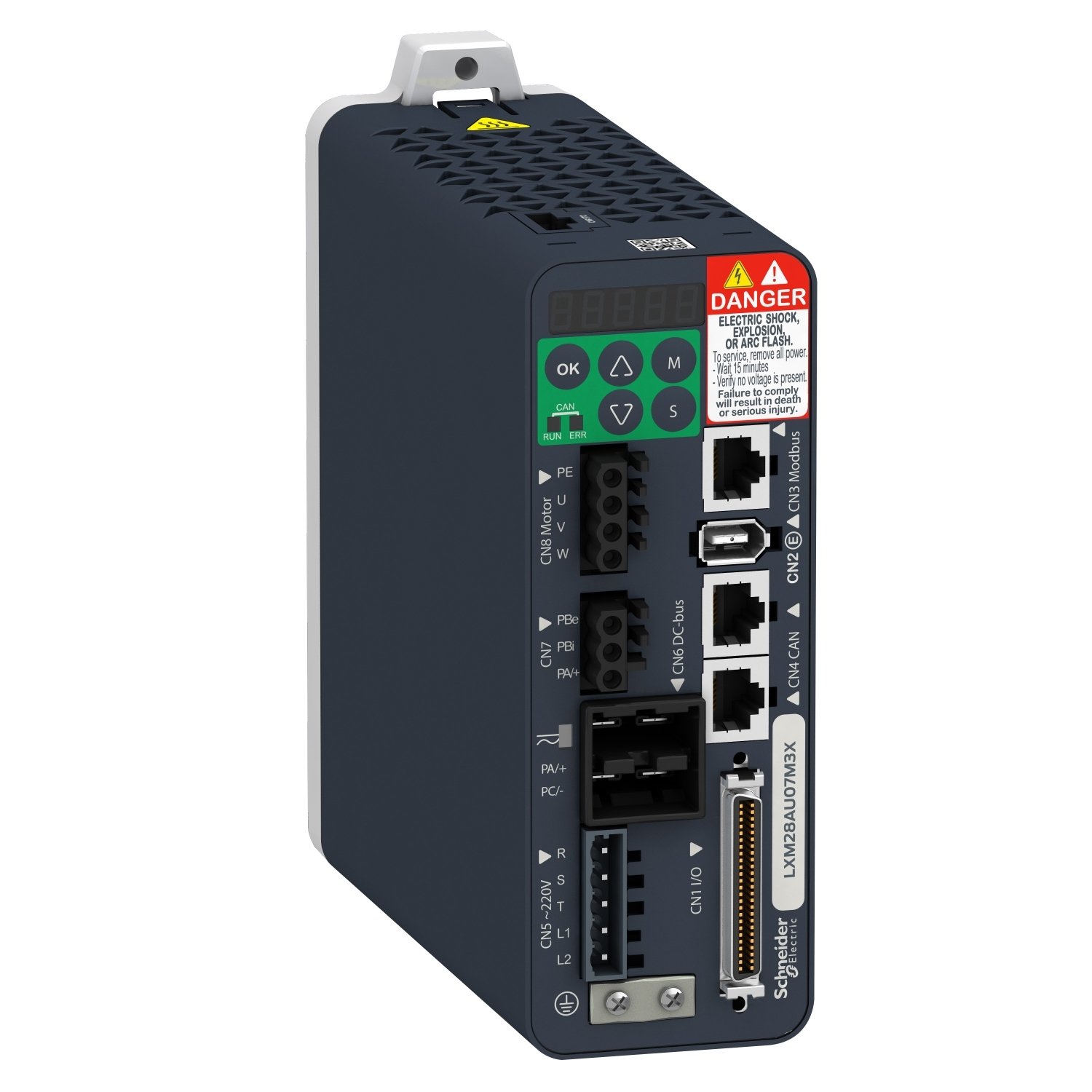 motion servo drive, Lexium 28, single and three phase, 200 to 240V, 400W